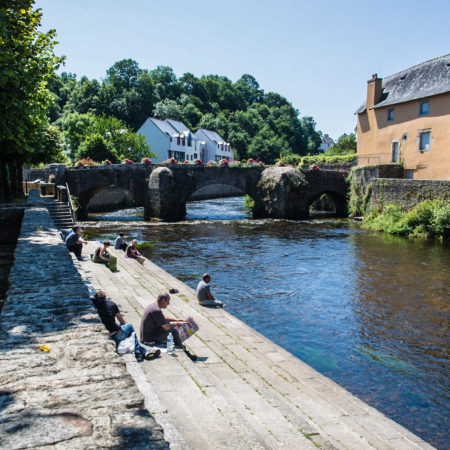 Bretagne la ville Quimperlé au bord de l'isole