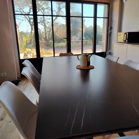 cuisine vue sur jardin