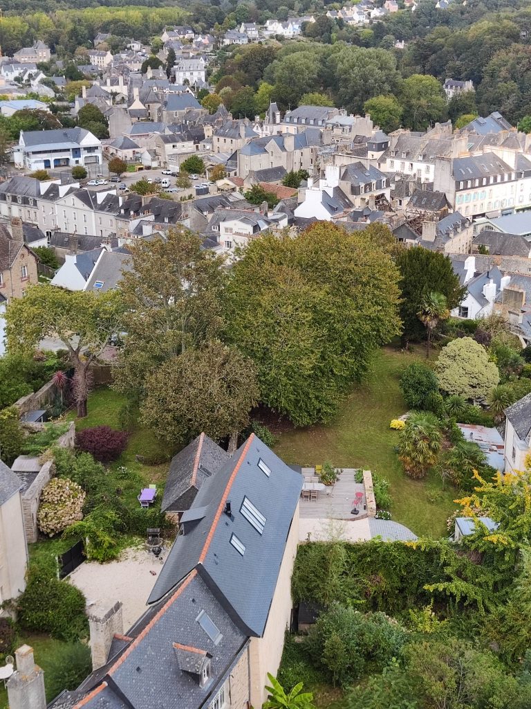 le parc vu du clocher de Quimperlé