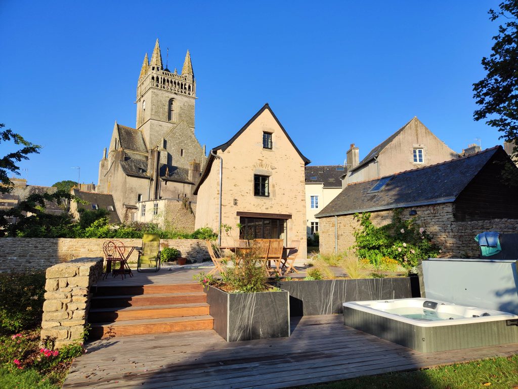 terrasse avec spa